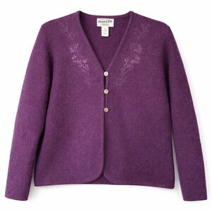 Pendleton Purple Women's Cardigan with Embroidery